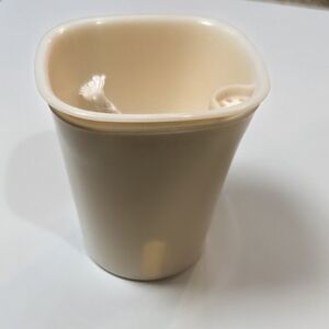 Cream Plastic Waste Bin